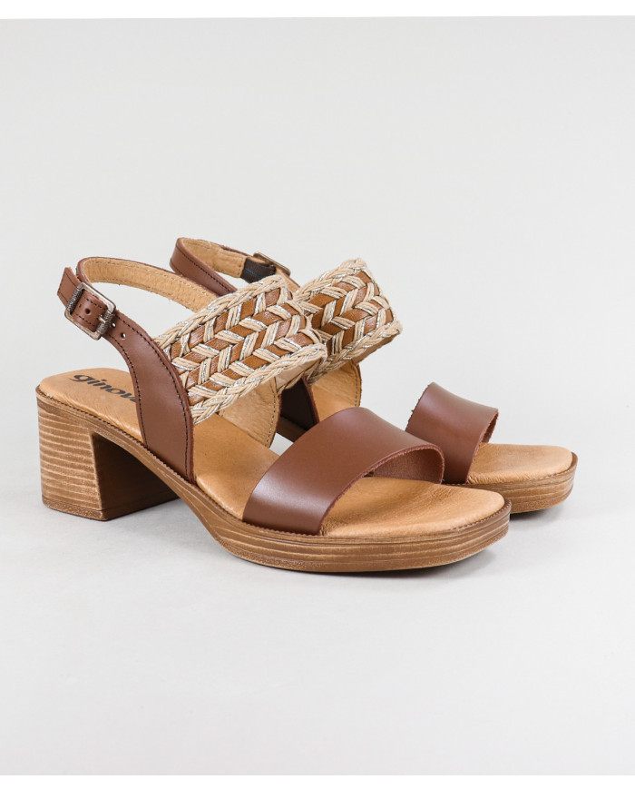 Women's Sandals of Middle Heel Ginova