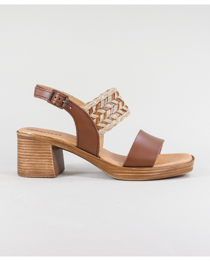 Women's Sandals of Middle Heel Ginova