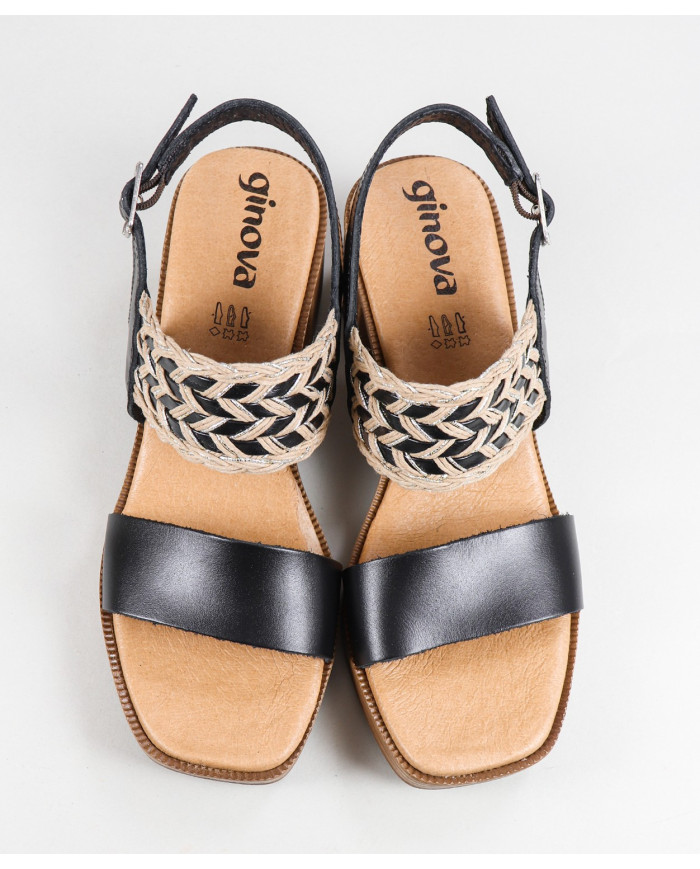 Women's Sandals of Middle Heel Ginova