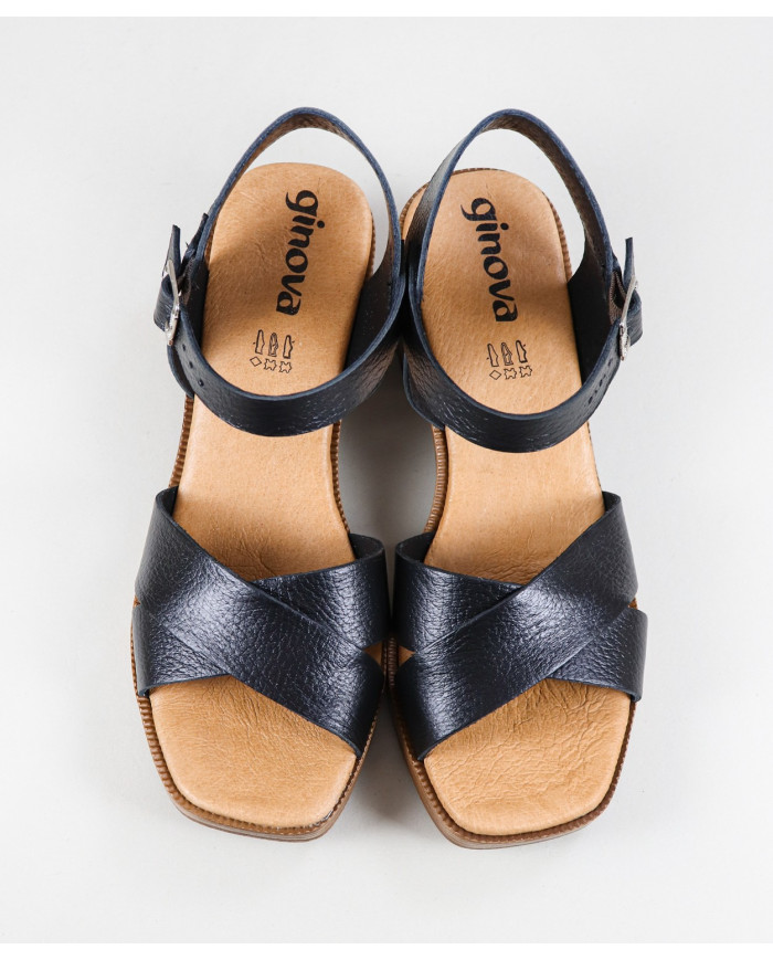 Women's Sandals of Middle Heel Ginova