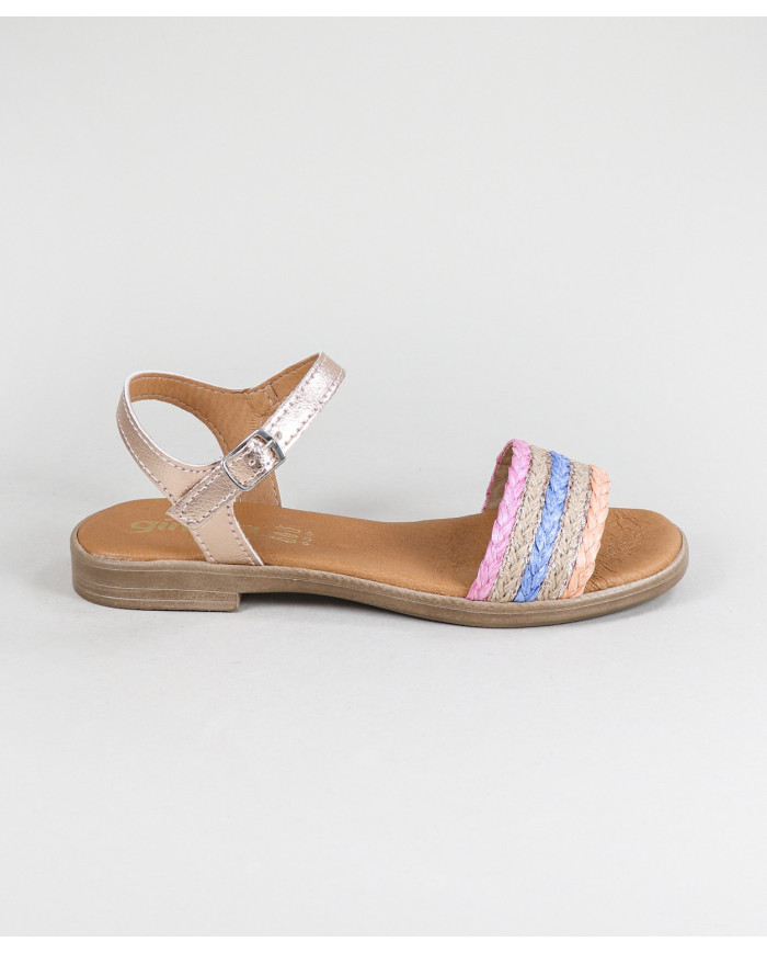 Sandalias Ginova de Señora con Tira Cruzada en Piel