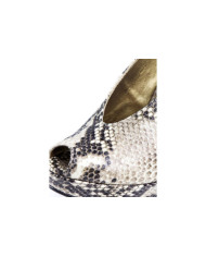 Lady's Sandals in Cobra Beige Cutting Elegant Ginova