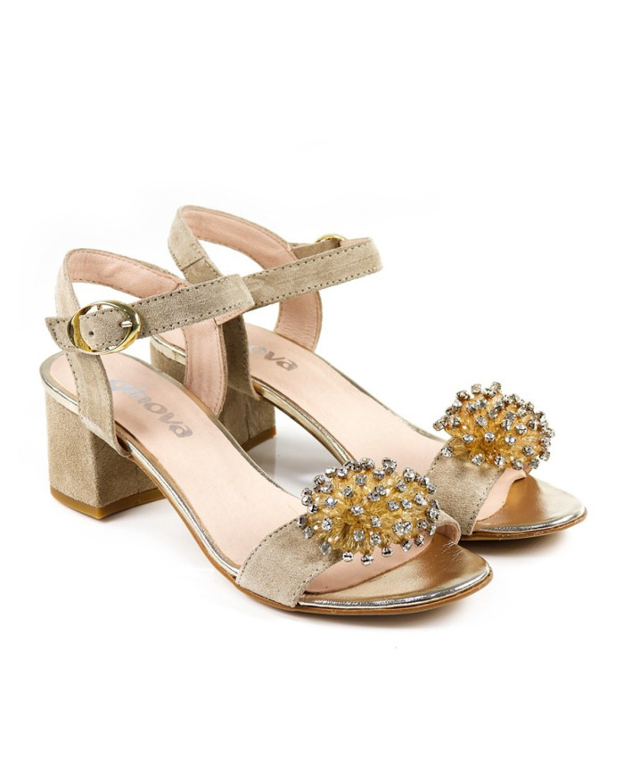 Beges de Senhora Ginova sandals with Application