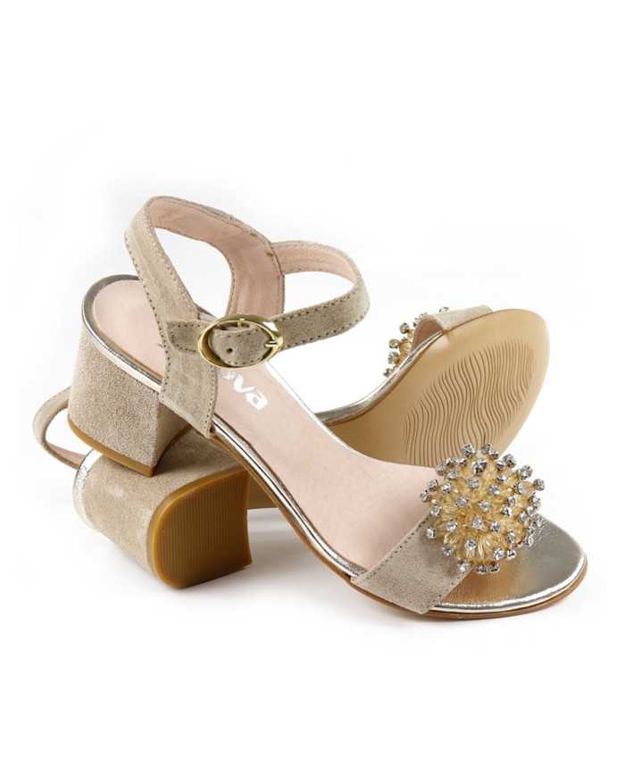 Lady Ginova Sandalias con Aplicación