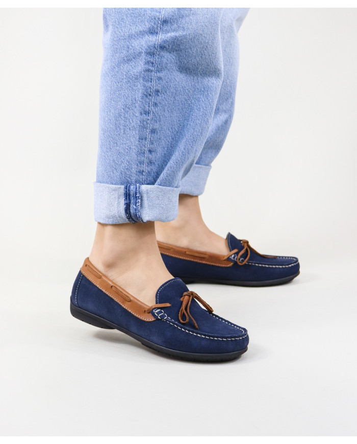 Mocassins Ginova de Senhora in Camurça