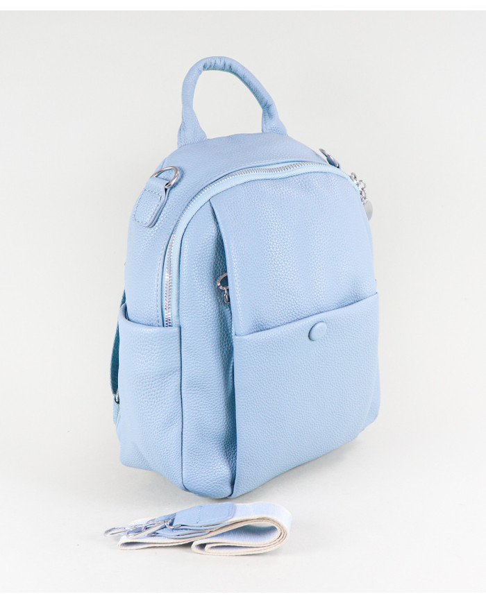Blue Women's Backpack with Front Pocket