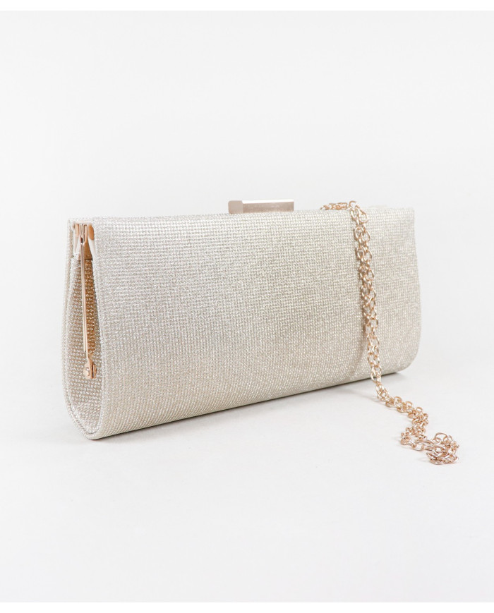 Pochete de Mulher Platina com Alça em Corrente