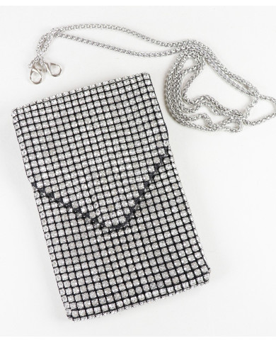 Bolsa de mujeres brillantes con manija de cadena