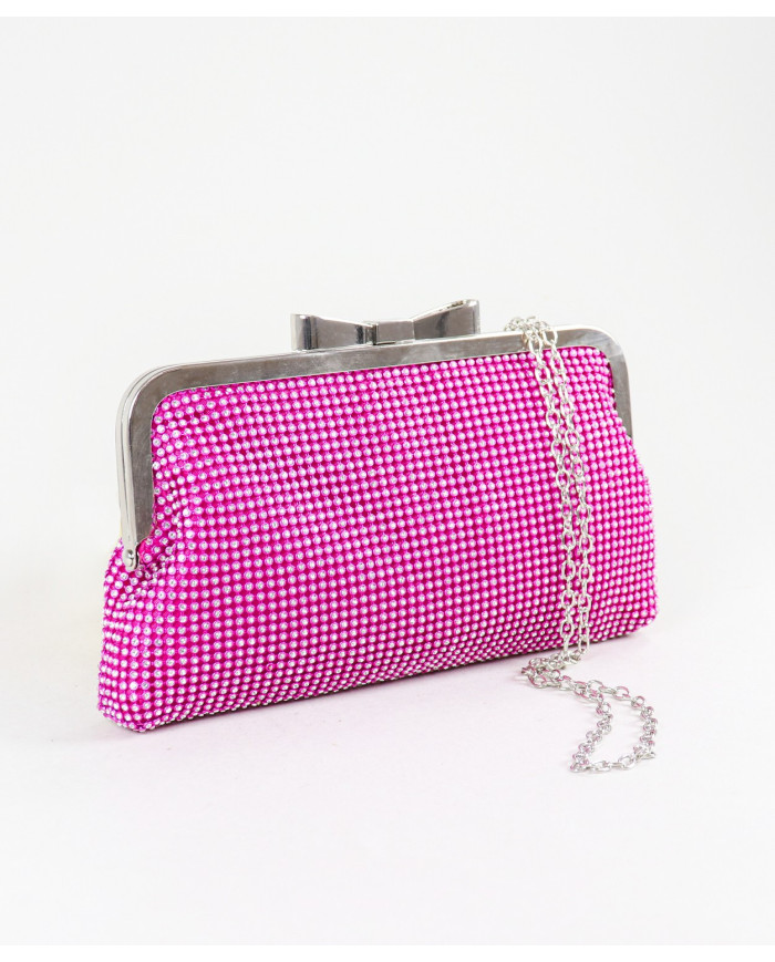 Pochete de Mulher Rosa com Alça em Corrente