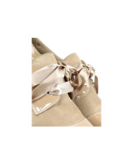 Sapatos de Senhora Ginova em Taupe com Atacadores em Cetim
