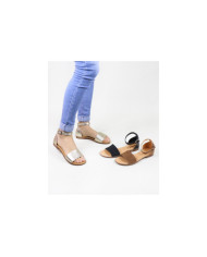 Sandalias Ginova de Señora con Tira Cruzada en Piel