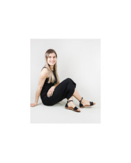 Sandalias Ginova de Señora con Tira Cruzada en Piel