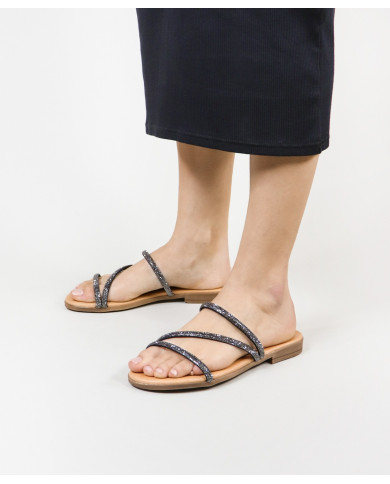 Chanclas de mujer Ginova con purpurina