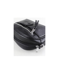 Black Women's Bag with Fabric Strap