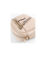 Women's Taupe Bag with Fabric Strap