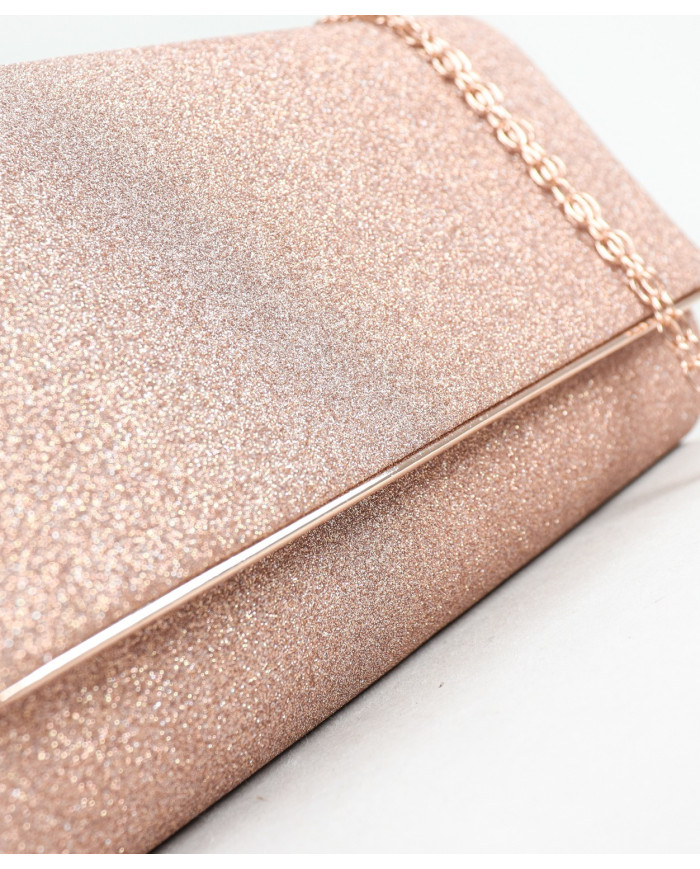 Pochete de Mulher Dourada com Alça em Corrente