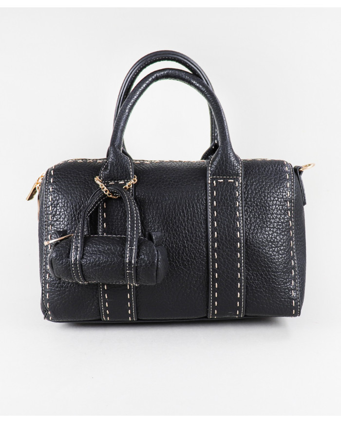 Black Women's Bag with Seams