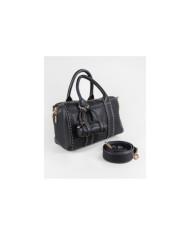 Black Women's Bag with Seams