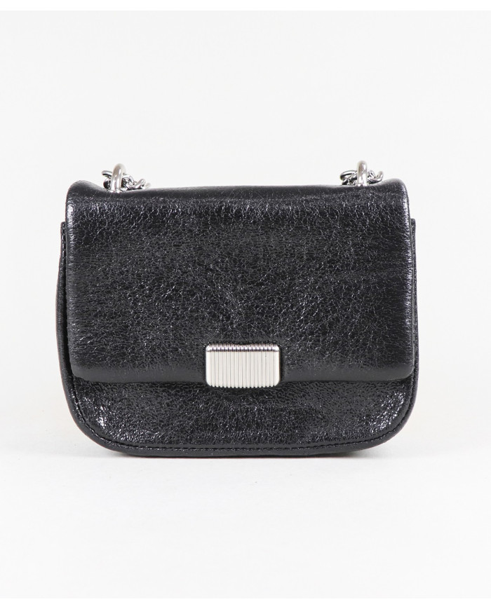 Black Woman Bag with Chain Handle