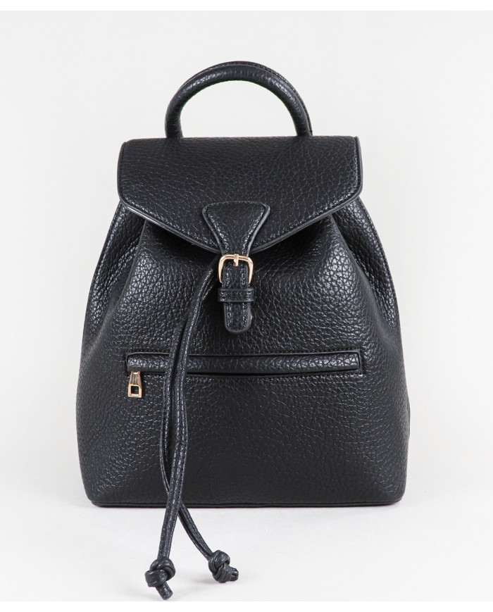 Mochila de mujer negra con cordones