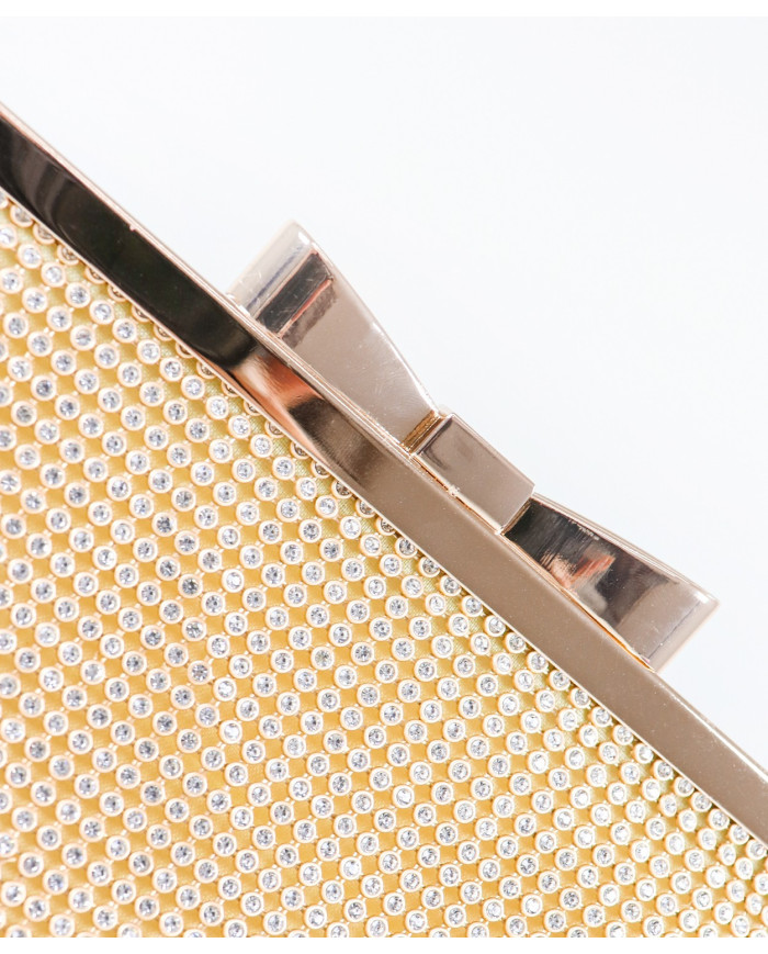 Pochete de Mulher Dourada com Alça em Corrente