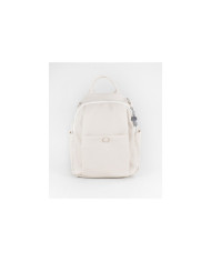 Beige Women's Backpack with Front Pocket