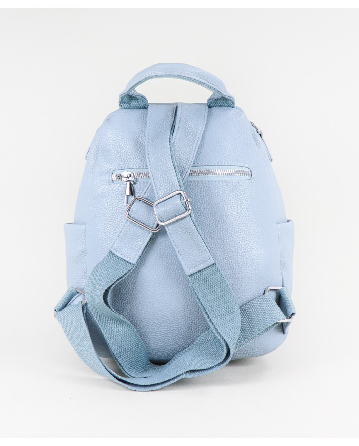 Mochila de Mulher Azul com Bolso Frontal