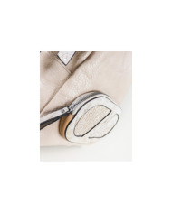 Mochila de Mulher Taupe com Bolso Decorado