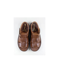 Zapatillas en piel con velcro Ginova