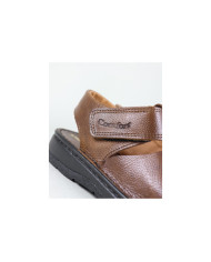 Zapatillas en piel con velcro Ginova