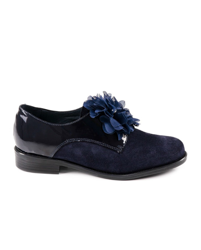 Blue Shoes Rasos Ginova with Flower Application