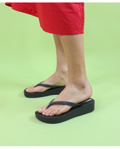 Sandalias Ipanema Negros Mesh Chic Plat