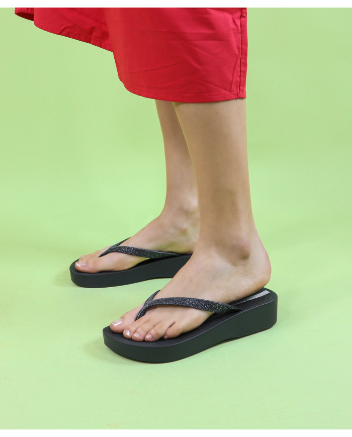 Slippers Ipanema Black Mesh Chic Plat