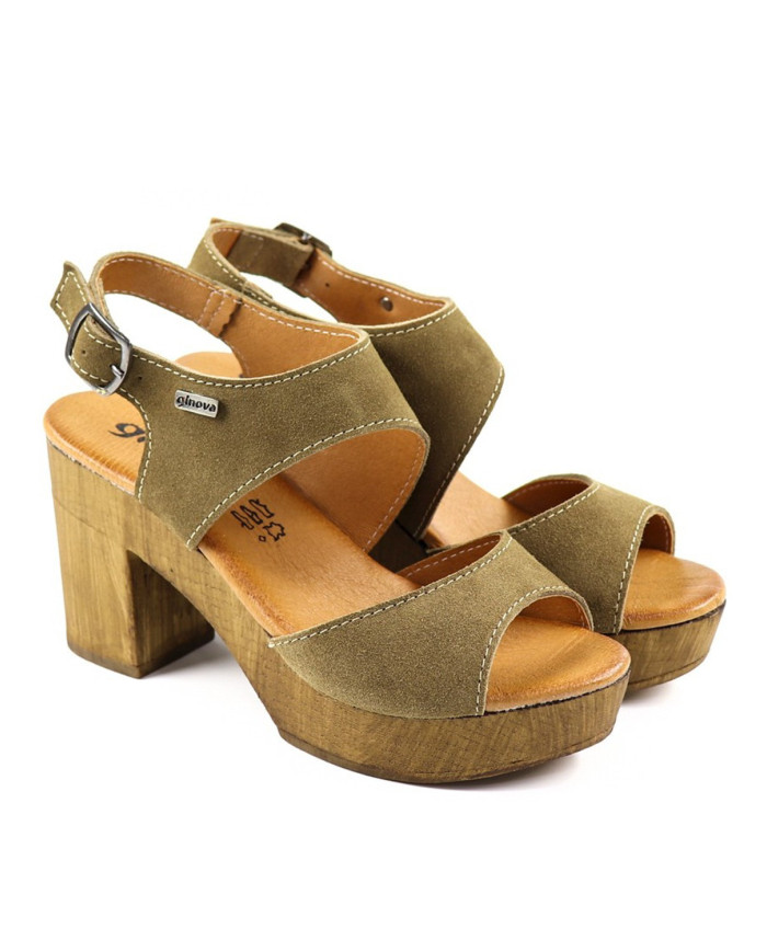 Taupe de Senhora Compensated Sandals Ginova