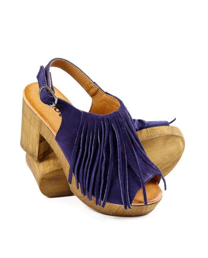 Blue Sandals by Madame Ginova Camurça