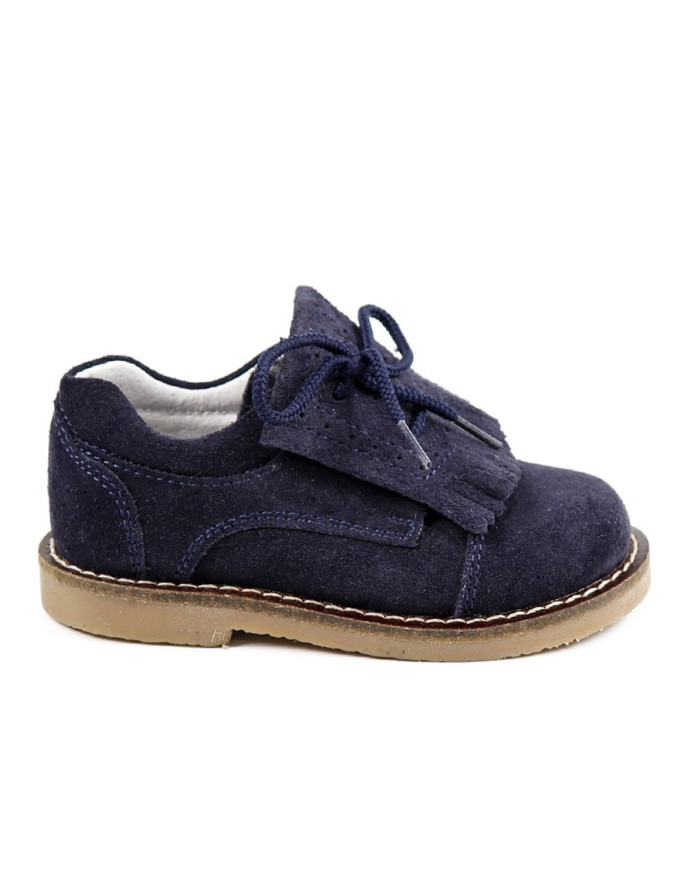 Sapatos Azuis de Criança com Franjas e Atacadores