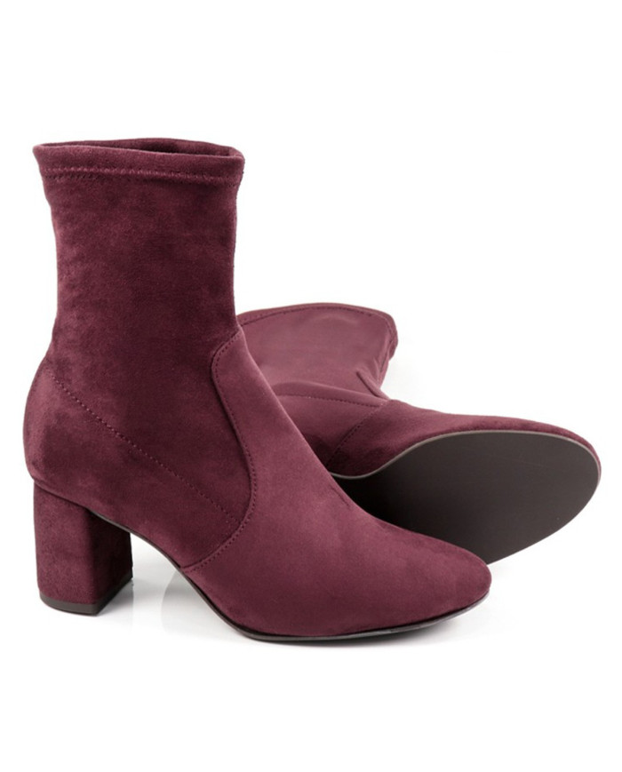 Botas de Senhora Bordôs in Lycra Ginova