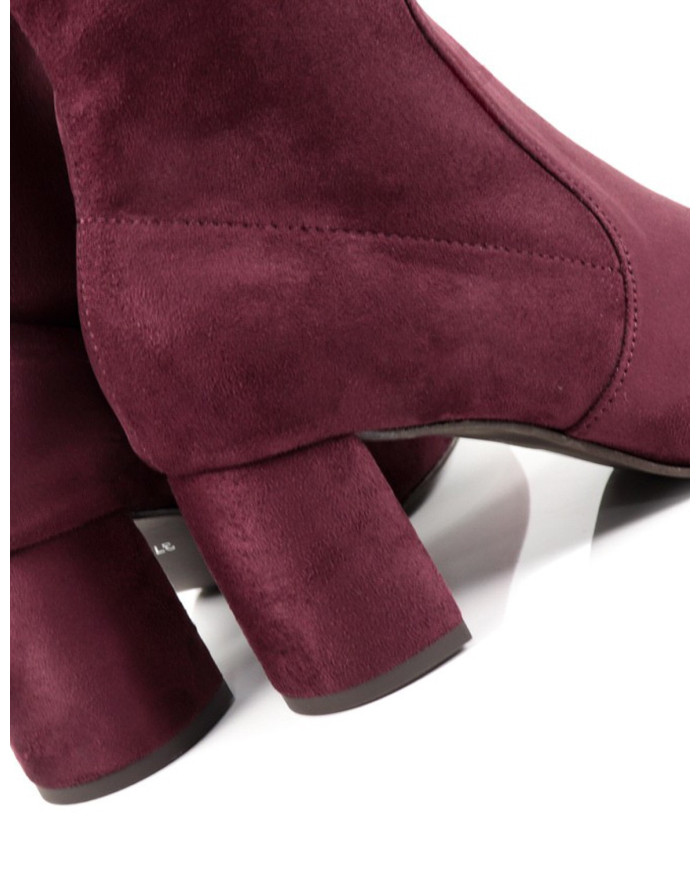 Botas de Senhora Bordôs in Lycra Ginova