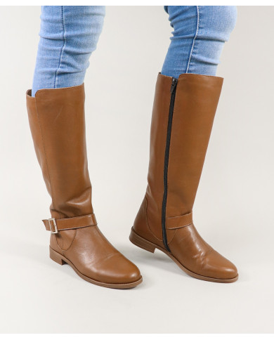Botas de Mulher de Cano Alto Ginova com Fecho