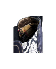 Botas Azuis Femininas Ginova com Padrão no Elástico