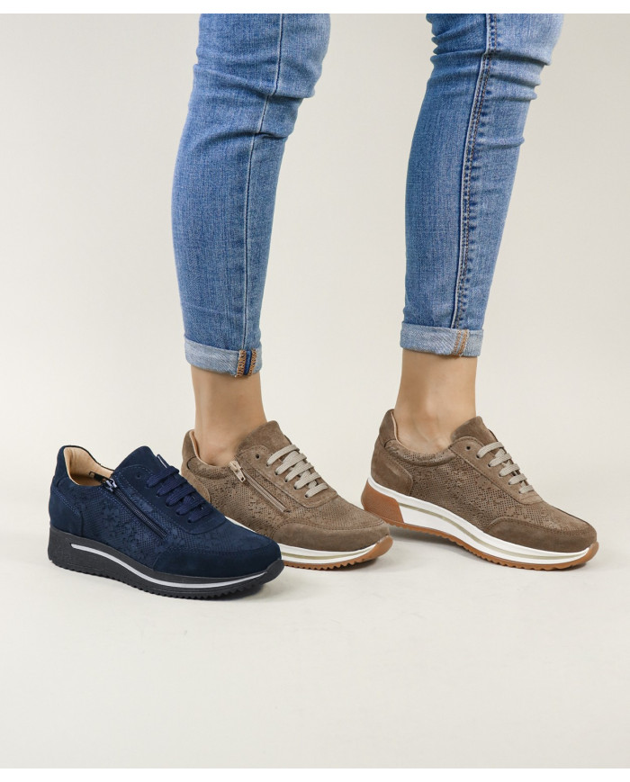 Women's Sneakers with Perforated Fabric