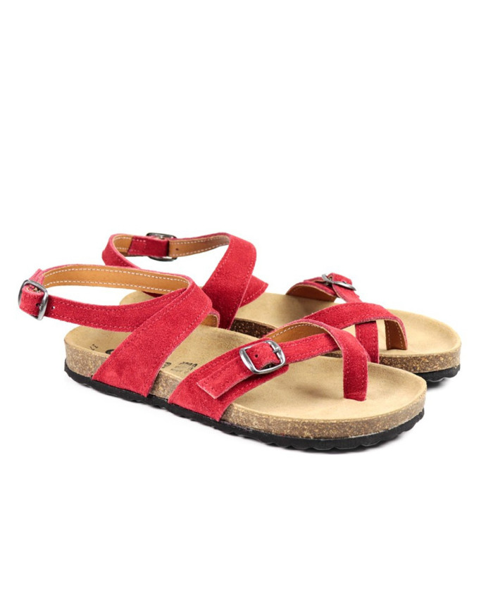 Women's Red Sandals Ginova with Anatomical Insole
