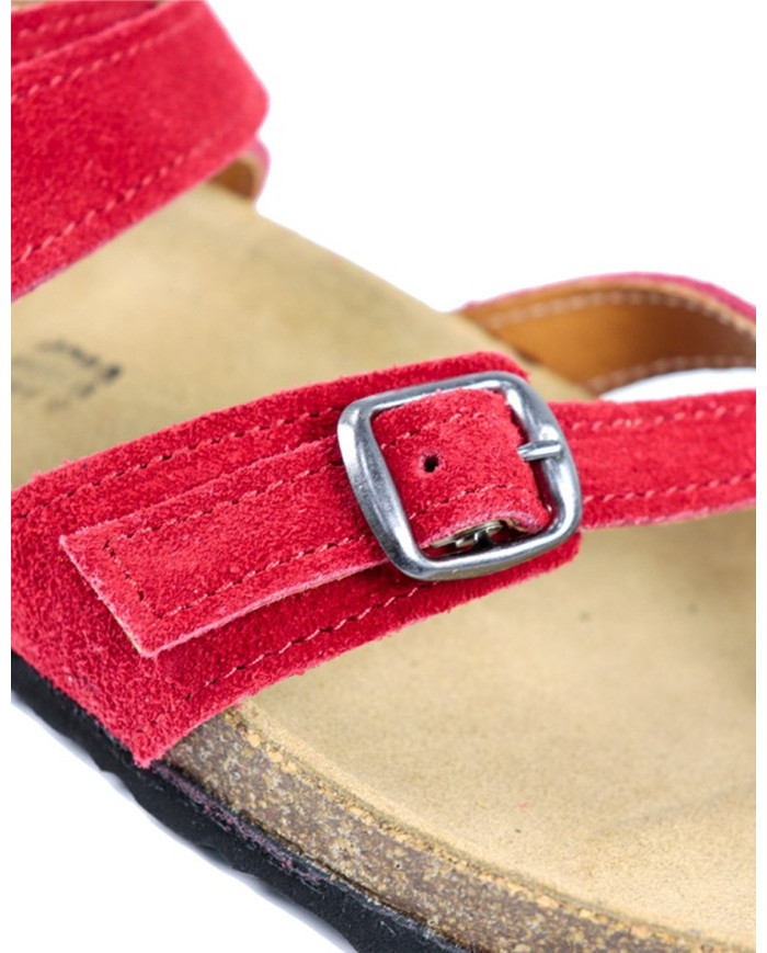 Women's Red Sandals Ginova with Anatomical Insole