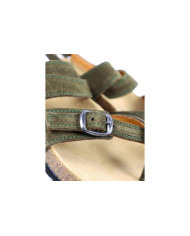 Women's Green Sandals Ginova with Anatomical Insole