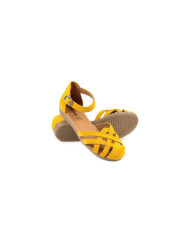 Yellow Sandals Rasas Ginova with Cross Strips Closed