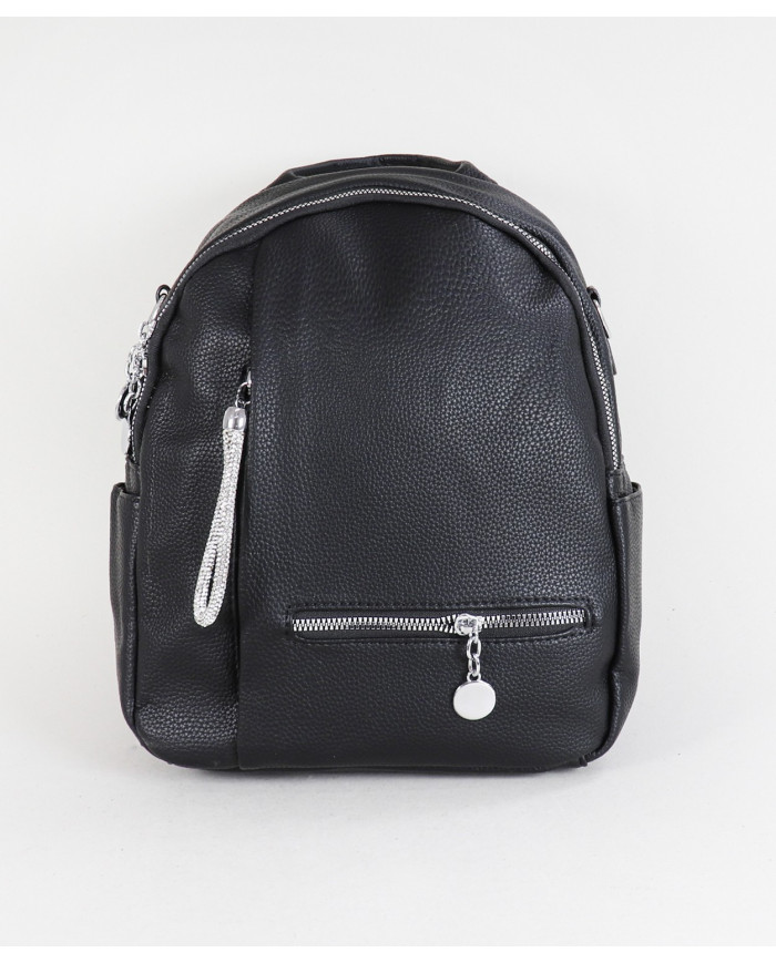 Women's Backpack with Decorated Zipper