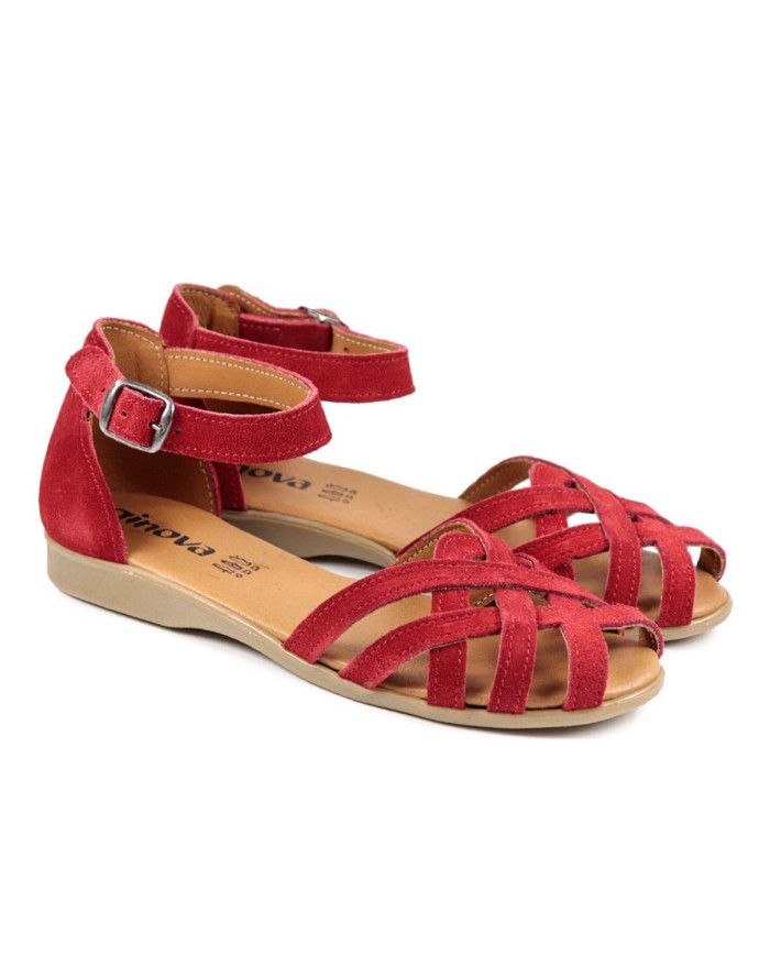 Sandalias Rasas Ginova con Cross Strips Open