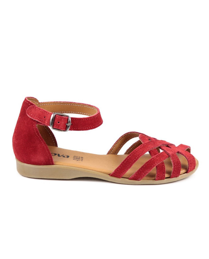 Sandalias Rasas Ginova con Cross Strips Open