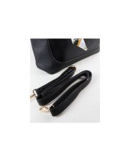 Maleta de mujer negra con cordón decorativo