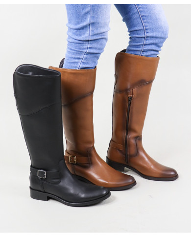 Botas de Mulher de Cano Alto Ginova com Fecho